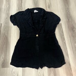Princess Polly Black Button Romper